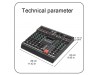 LOMEHO Mixer Audio Professional DSP 99 Effects Bluetooth USB 6 Channel - AM-GT6